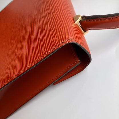 Louis Vuitton Vintage Malesherbes Brown Epi Top Handle Bag