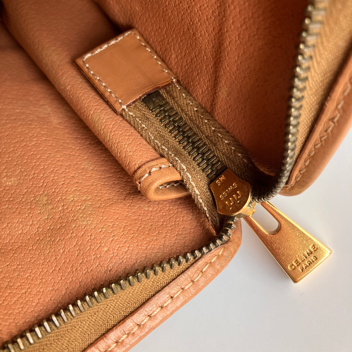Celine Vintage Macadame Coated Canvas Clutch