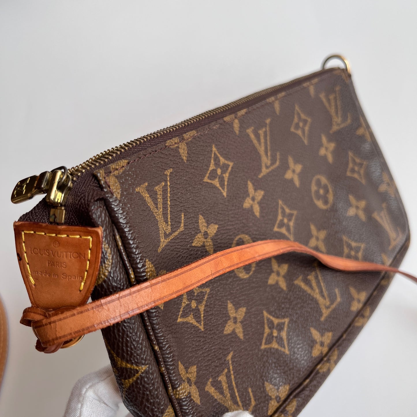 LV Vintage Monogram Pochette With Crossbody Strap