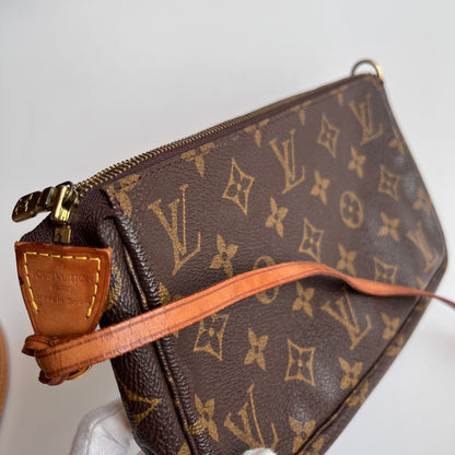 LV Vintage Monogram Pochette With Crossbody Strap