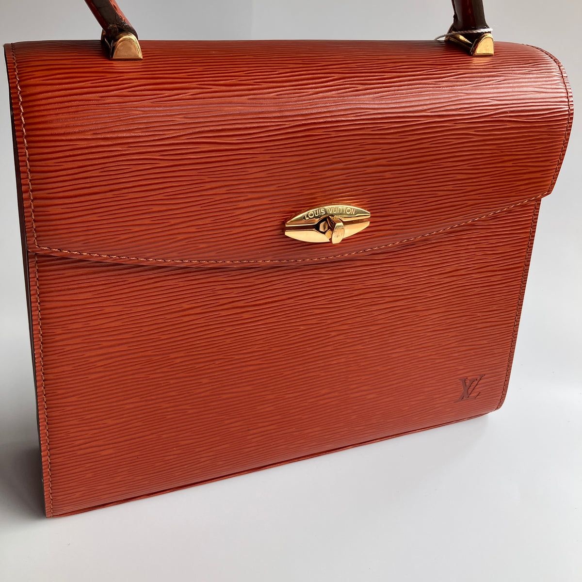 Louis Vuitton Vintage Malesherbes Brown Epi Top Handle Bag