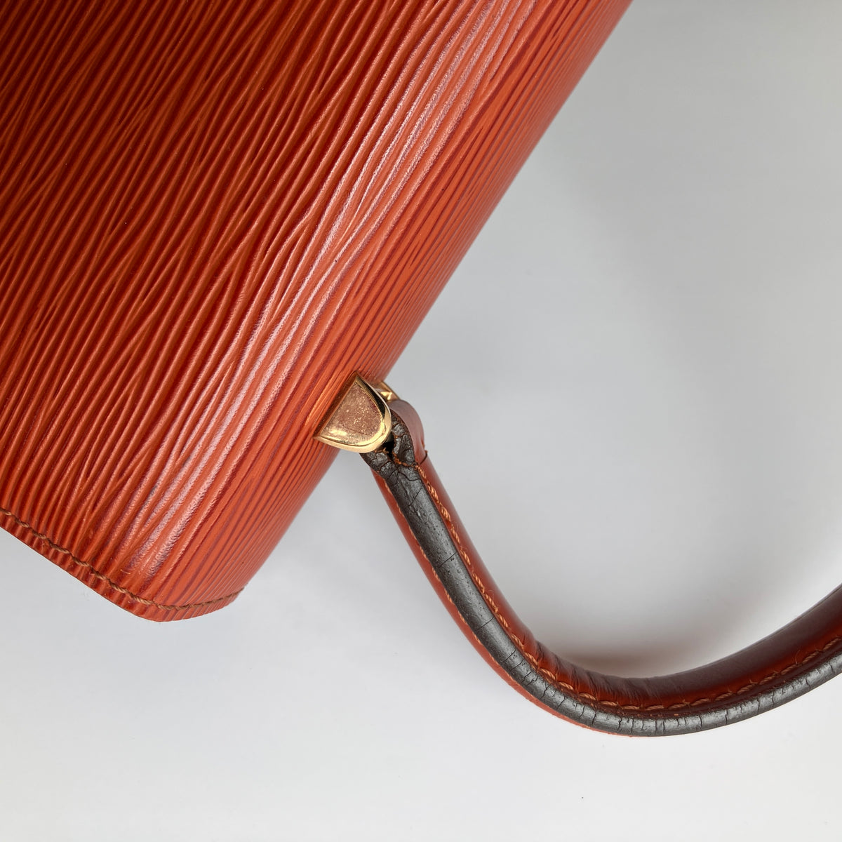 Louis Vuitton Vintage Malesherbes Brown Epi Top Handle Bag