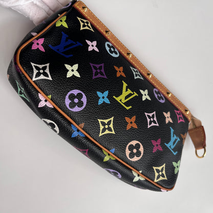 Louis Vuitton x Takashi Murakami Black Multicolor Pochette