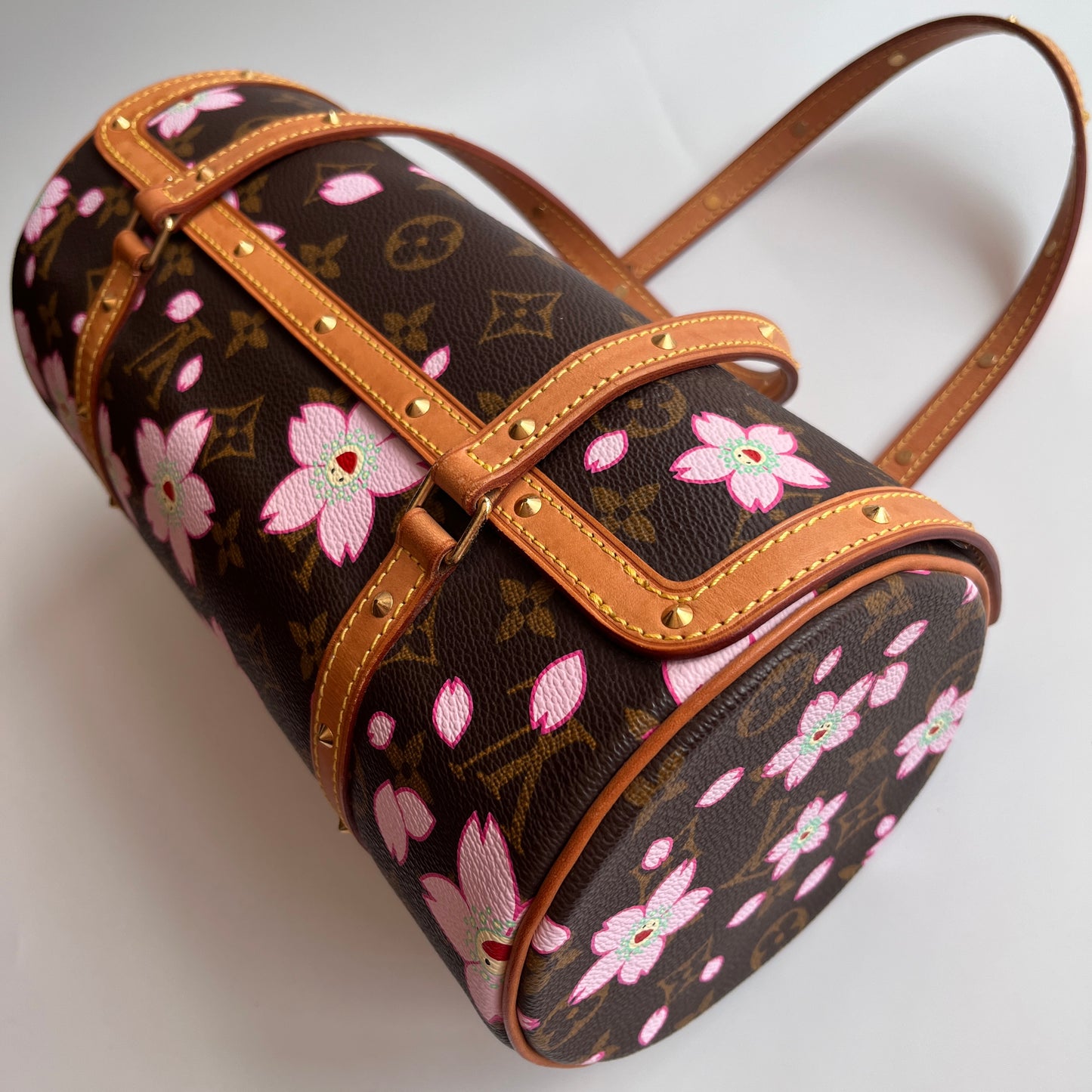 Louis Vuitton x Takashi Murakami Papillon Cherry Blossoms Top Handle Bag NO KEY