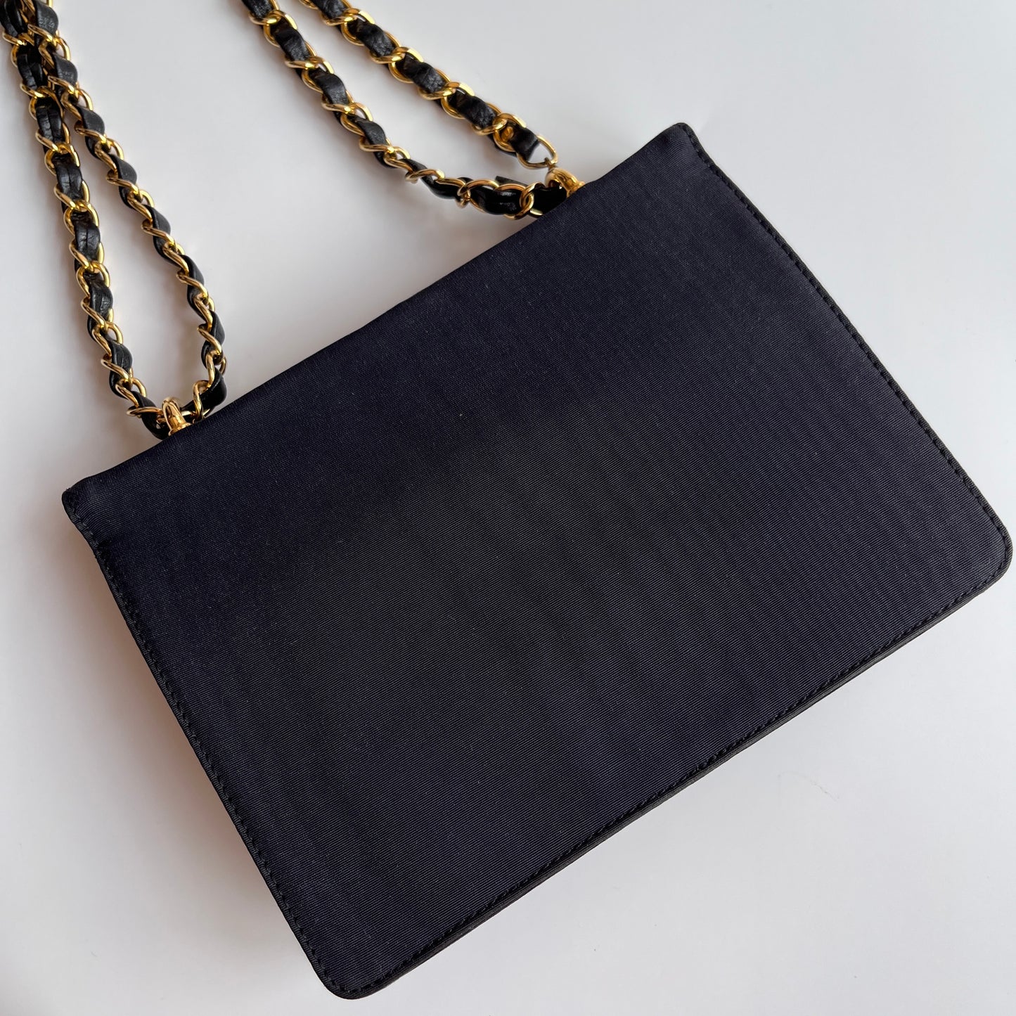 Moschino Vintage Black Nylon Chain Shoulder Bag