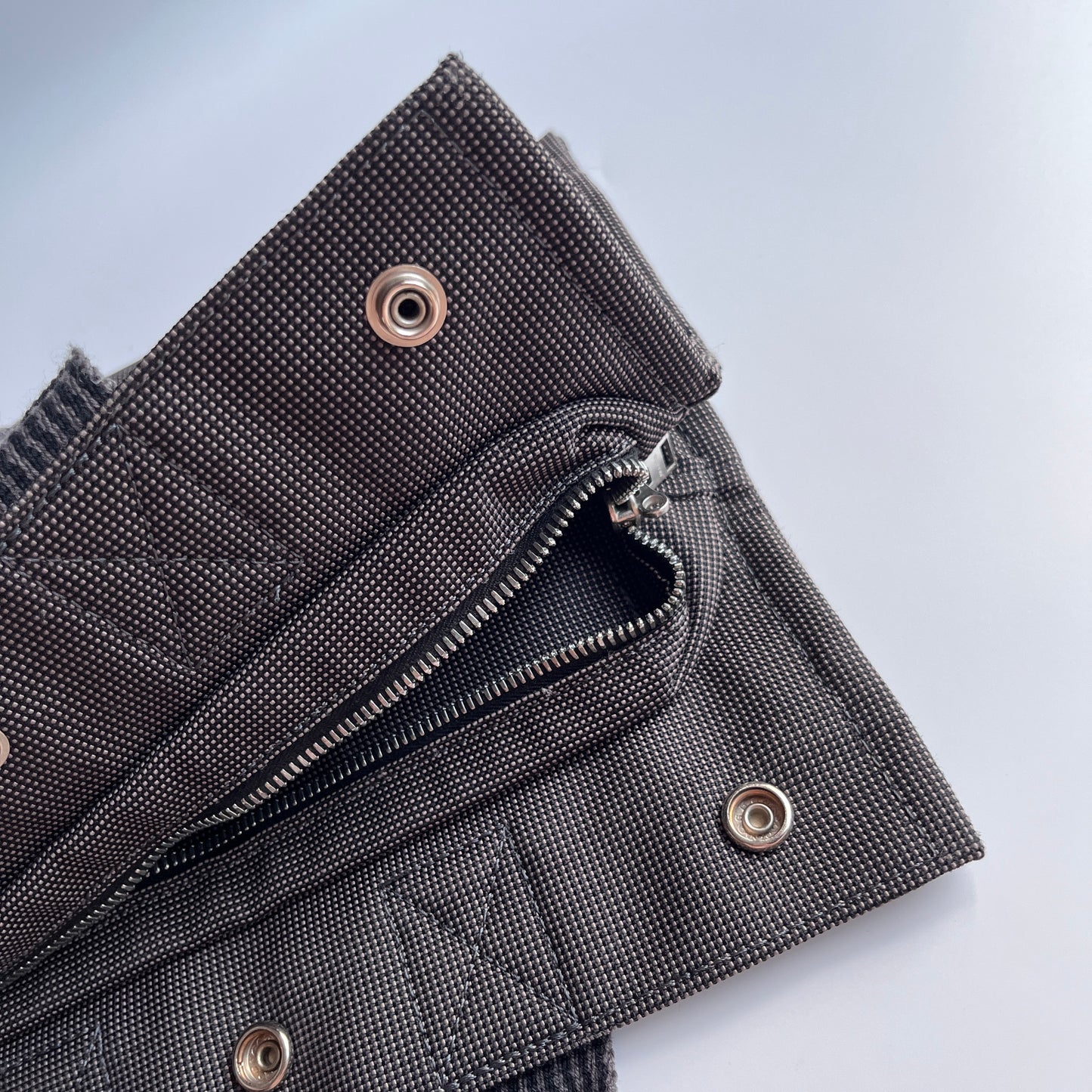 Hermes Herline PM Gray Canvas Tote Bag