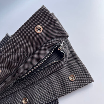 Hermes Herline PM Gray Canvas Tote Bag