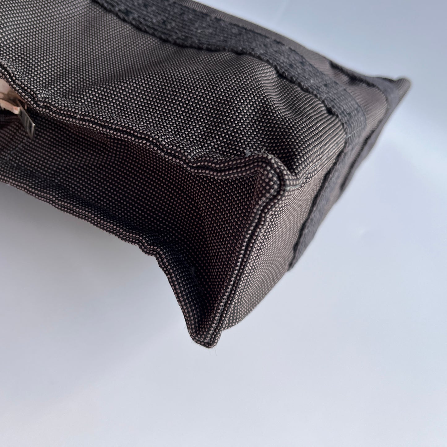 Hermes Herline PM Gray Canvas Tote Bag