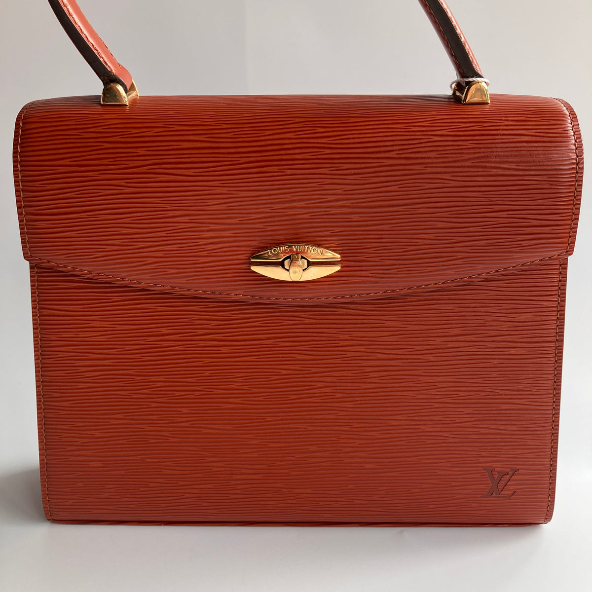 Louis Vuitton Vintage Malesherbes Brown Epi Top Handle Bag