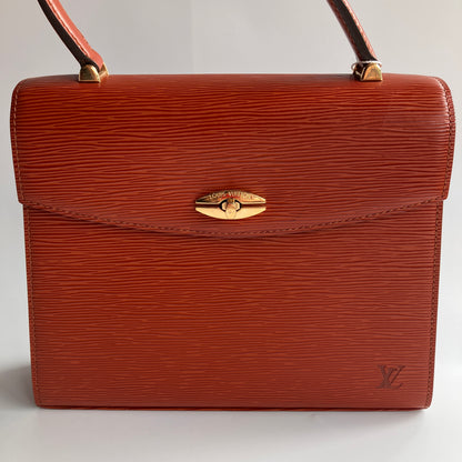 Louis Vuitton Vintage Malesherbes Brown Epi Top Handle Bag