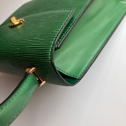 Louis Vuitton Vintage Malesherbes Green Epi Top Handle Bag