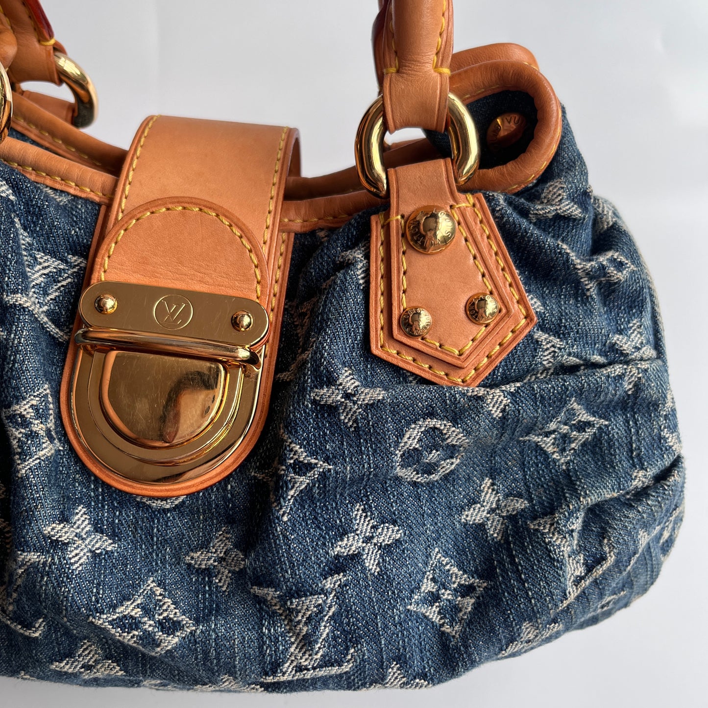 Louis Vuitton Pleaty Denim Top Handle Bag