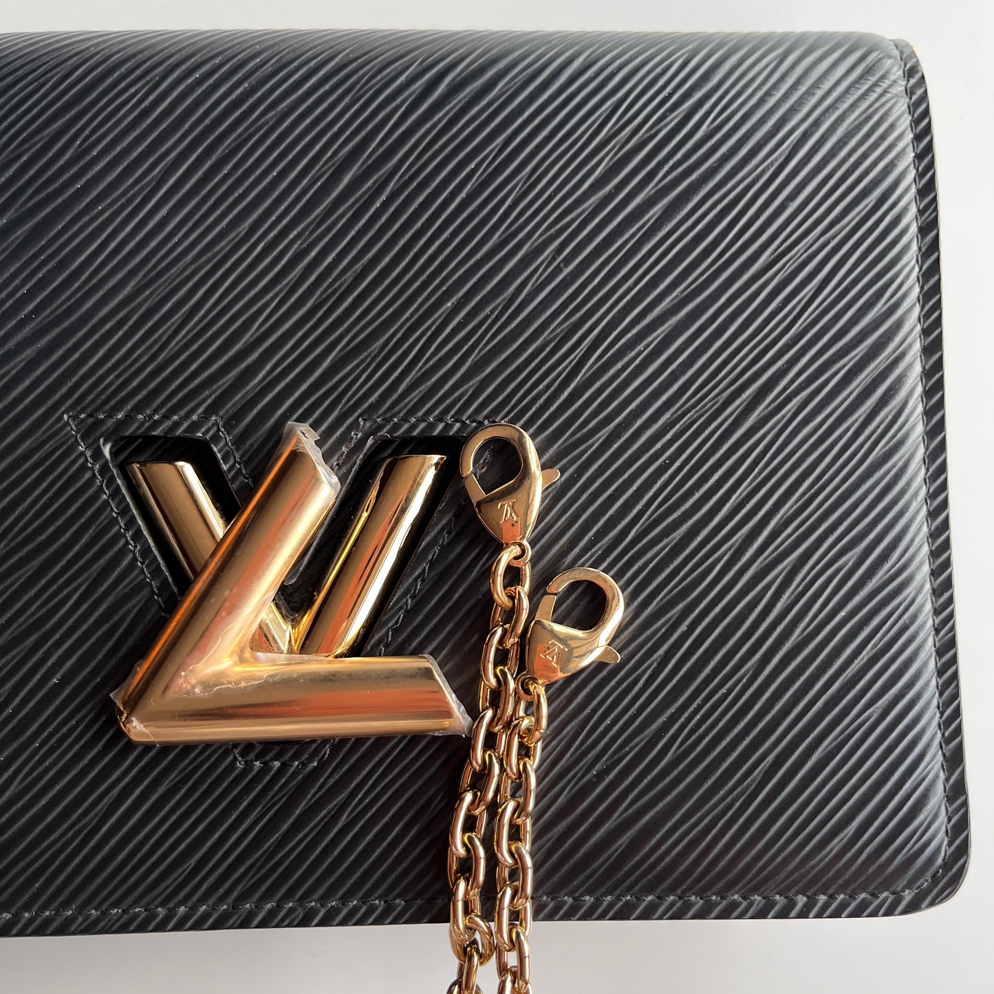 Louis Vuitton Black Epi Twist Wallet on Chain GHW RFID