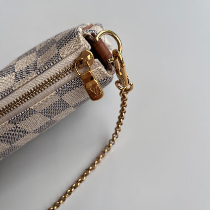 Louis Vuitton Eva PM Damier Azur Clutch/ Crossbody Bag