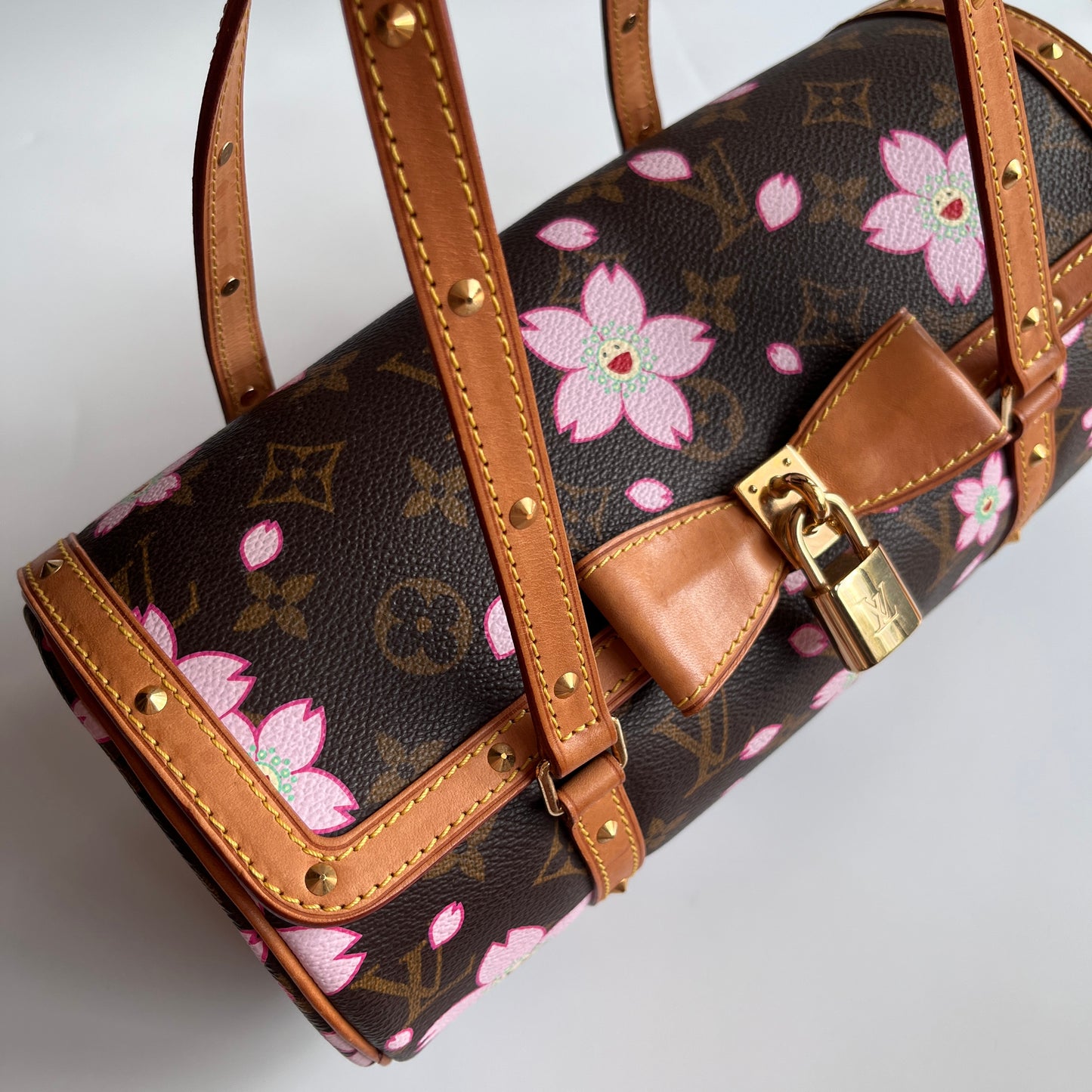 Louis Vuitton x Takashi Murakami Papillon Cherry Blossoms Top Handle Bag NO KEY