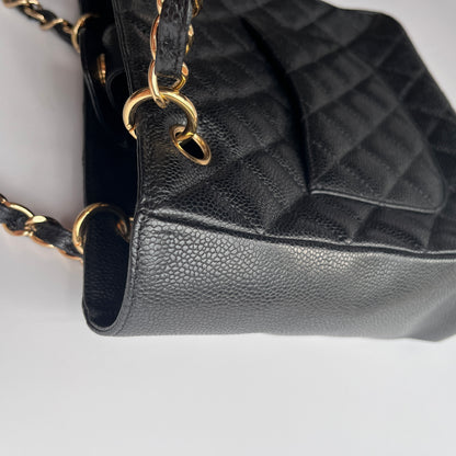 Chanel Vintage Black Caviar PST Tote Bag