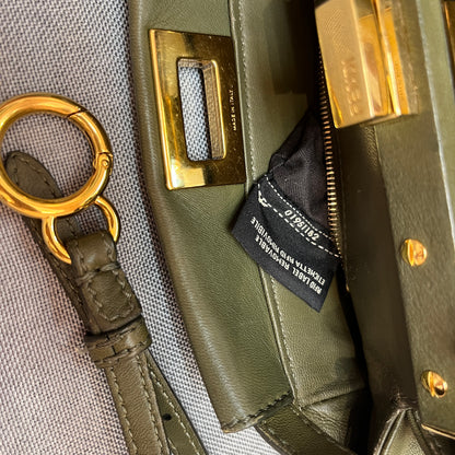 Fendi Peekaboo Mini Olive Green Crossbody Bag