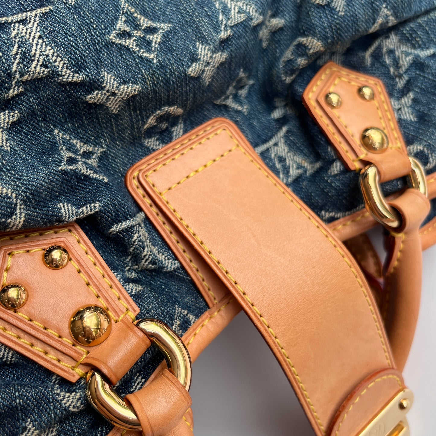 Louis Vuitton Pleaty Denim Top Handle Bag