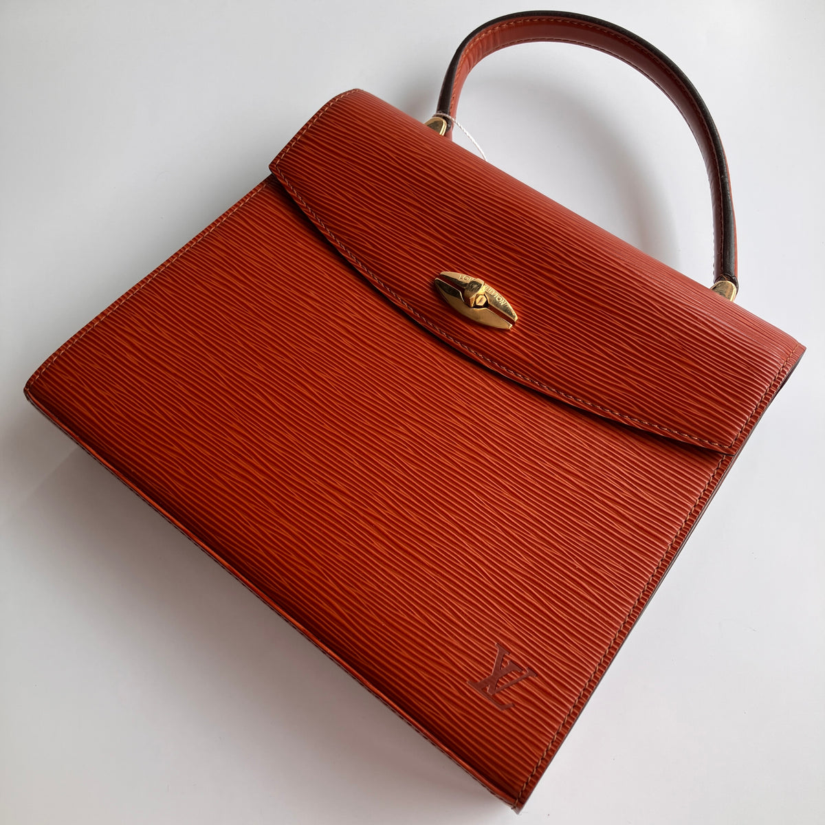 Louis Vuitton Vintage Malesherbes Brown Epi Top Handle Bag