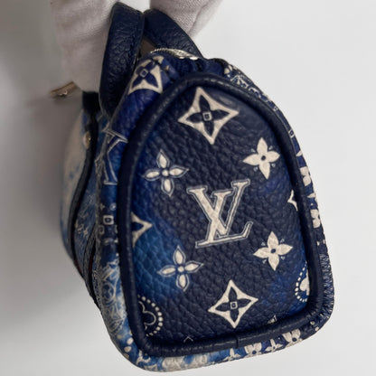 Louis Vuitton Blue Bandana Porto Craie Pouch/ Key Charm