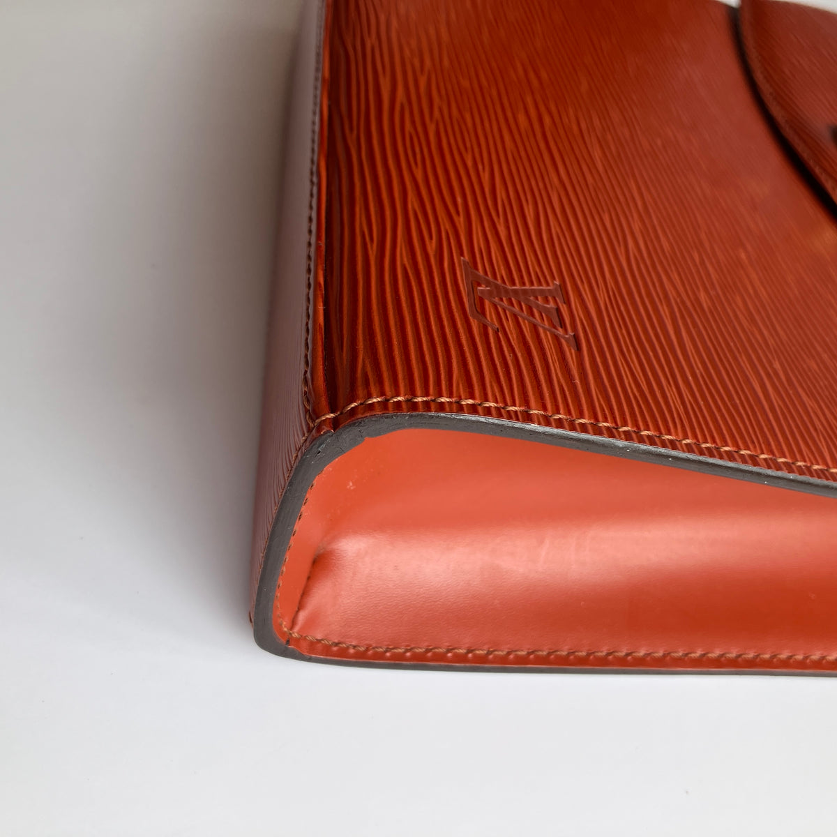 Louis Vuitton Vintage Malesherbes Brown Epi Top Handle Bag