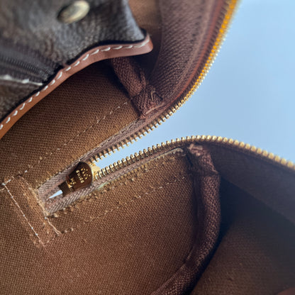 Celine Vintage Macadam Coated Canvas Boston Bag