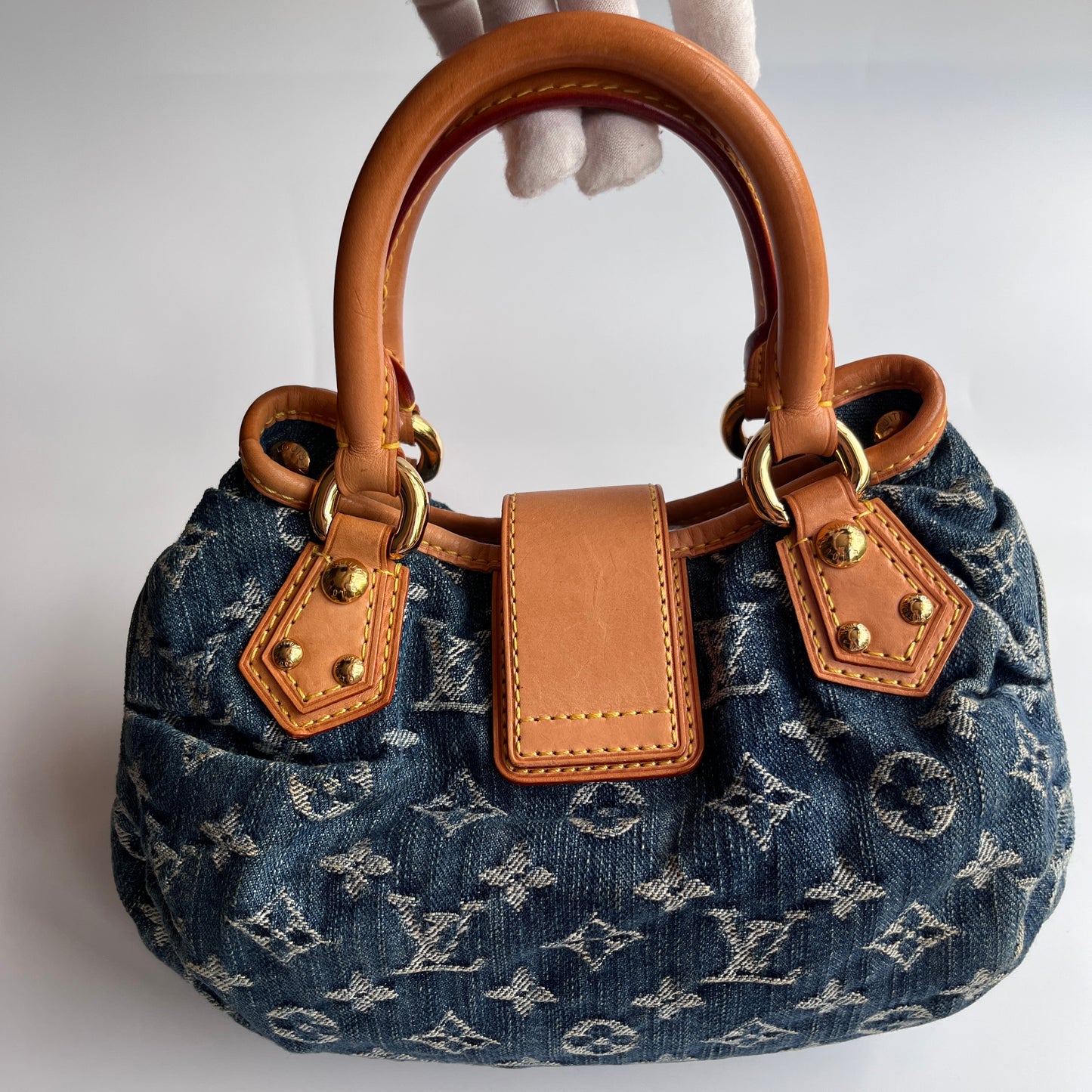 Louis Vuitton Pleaty Denim Top Handle Bag