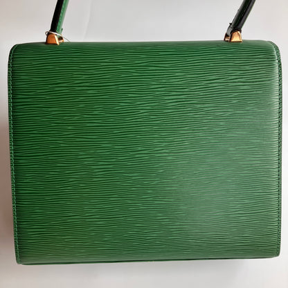 Louis Vuitton Vintage Malesherbes Green Epi Top Handle Bag