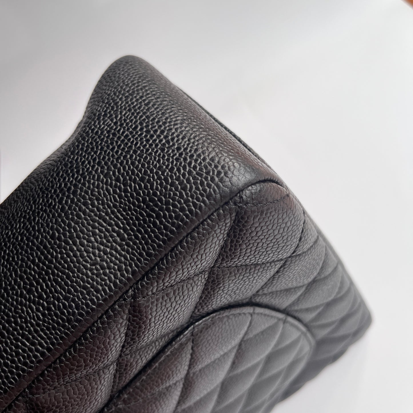 Chanel Vintage Black Caviar PST Tote Bag