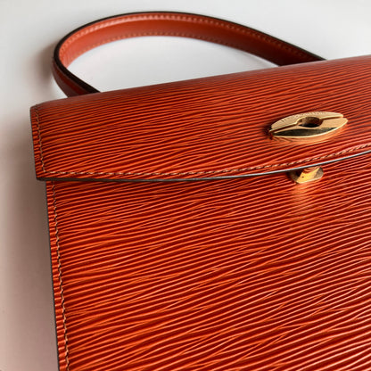 Louis Vuitton Vintage Malesherbes Brown Epi Top Handle Bag