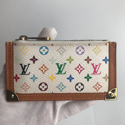 Louis Vuitton Monogram Multicolor Pochette Cles White