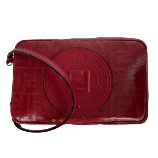 Fendi RED CAMERA POUCH WITH WRISTLET