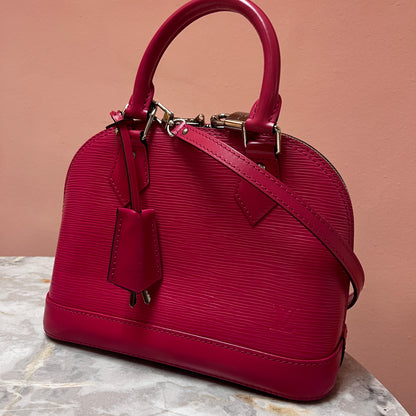 Louis Vuitton Alma BB Hot Pink Epi Leather Crossbody Bag