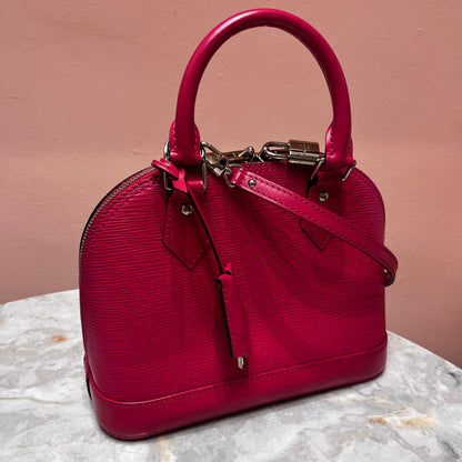 Louis Vuitton Alma BB Hot Pink Epi Leather Crossbody Bag