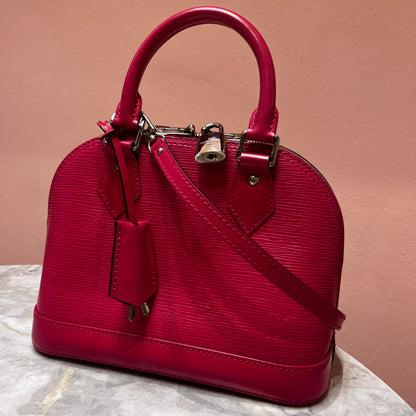 Louis Vuitton Alma BB Hot Pink Epi Leather Crossbody Bag