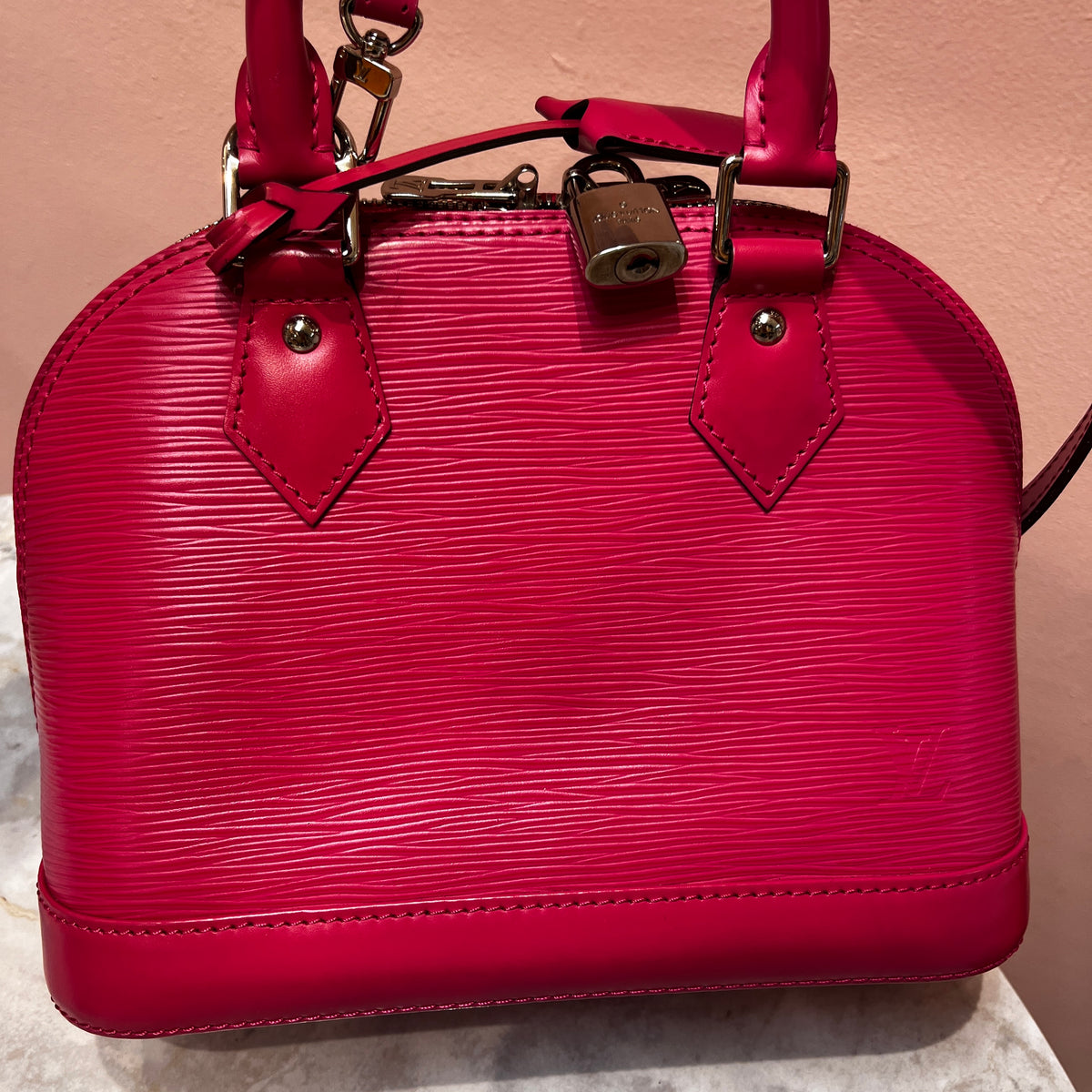 Louis Vuitton Alma BB Hot Pink Epi Leather Crossbody Bag