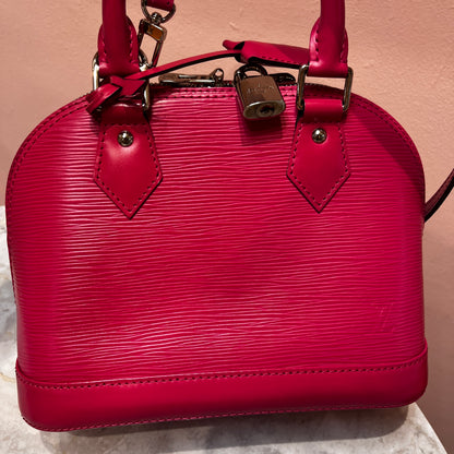 Louis Vuitton Alma BB Hot Pink Epi Leather Crossbody Bag