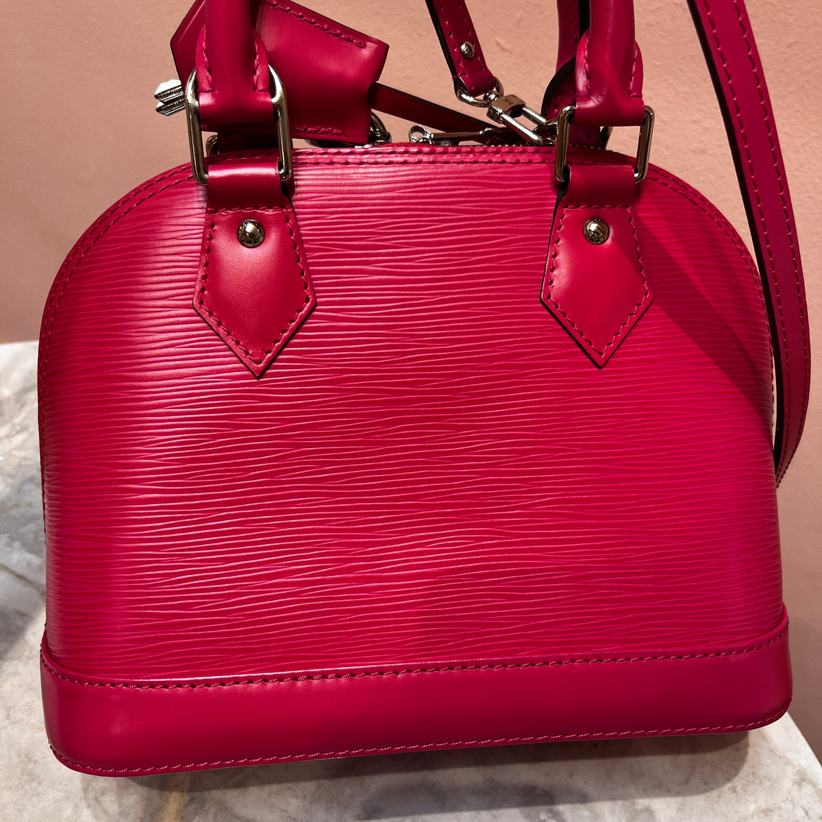 Louis Vuitton Alma BB Hot Pink Epi Leather Crossbody Bag