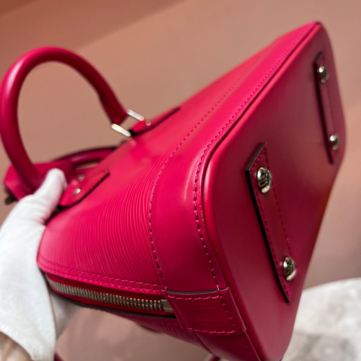 Louis Vuitton Alma BB Hot Pink Epi Leather Crossbody Bag