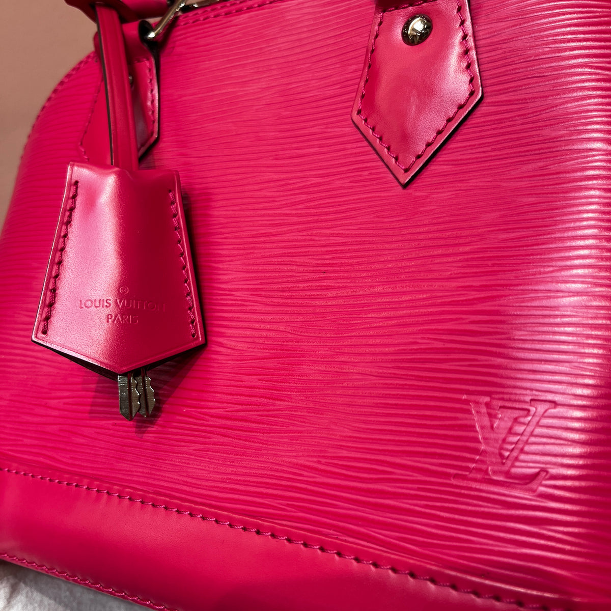 Louis Vuitton Alma BB Hot Pink Epi Leather Crossbody Bag