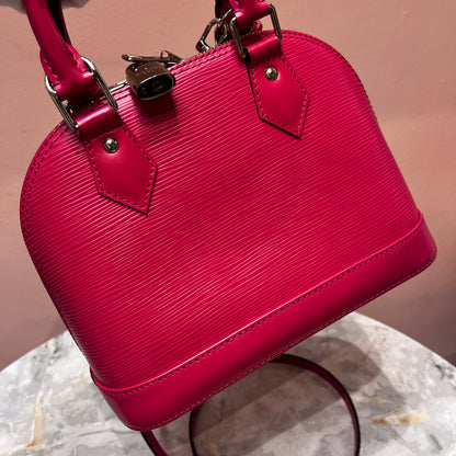Louis Vuitton Alma BB Hot Pink Epi Leather Crossbody Bag