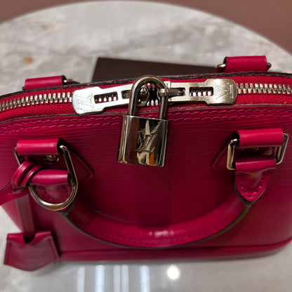 Louis Vuitton Alma BB Hot Pink Epi Leather Crossbody Bag
