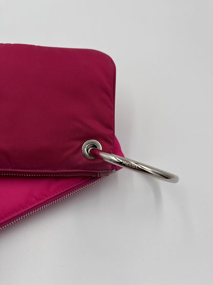 Prada Pink Nylon Duo Pouch