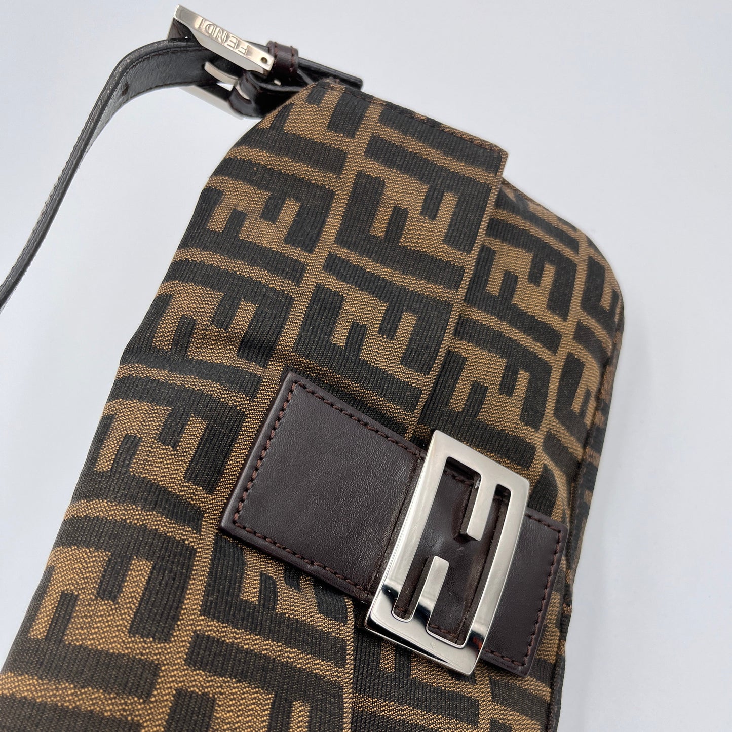 Fendi Vintage Zucca Baguette Shoulder Bag