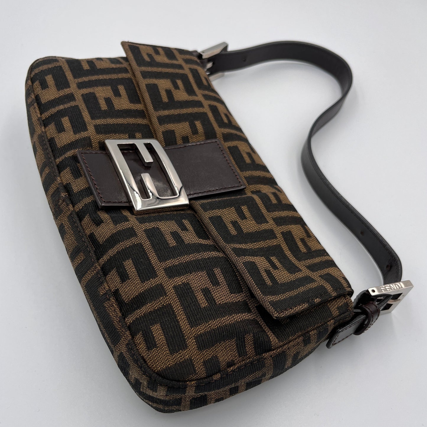 Fendi Vintage Zucca Baguette Shoulder Bag