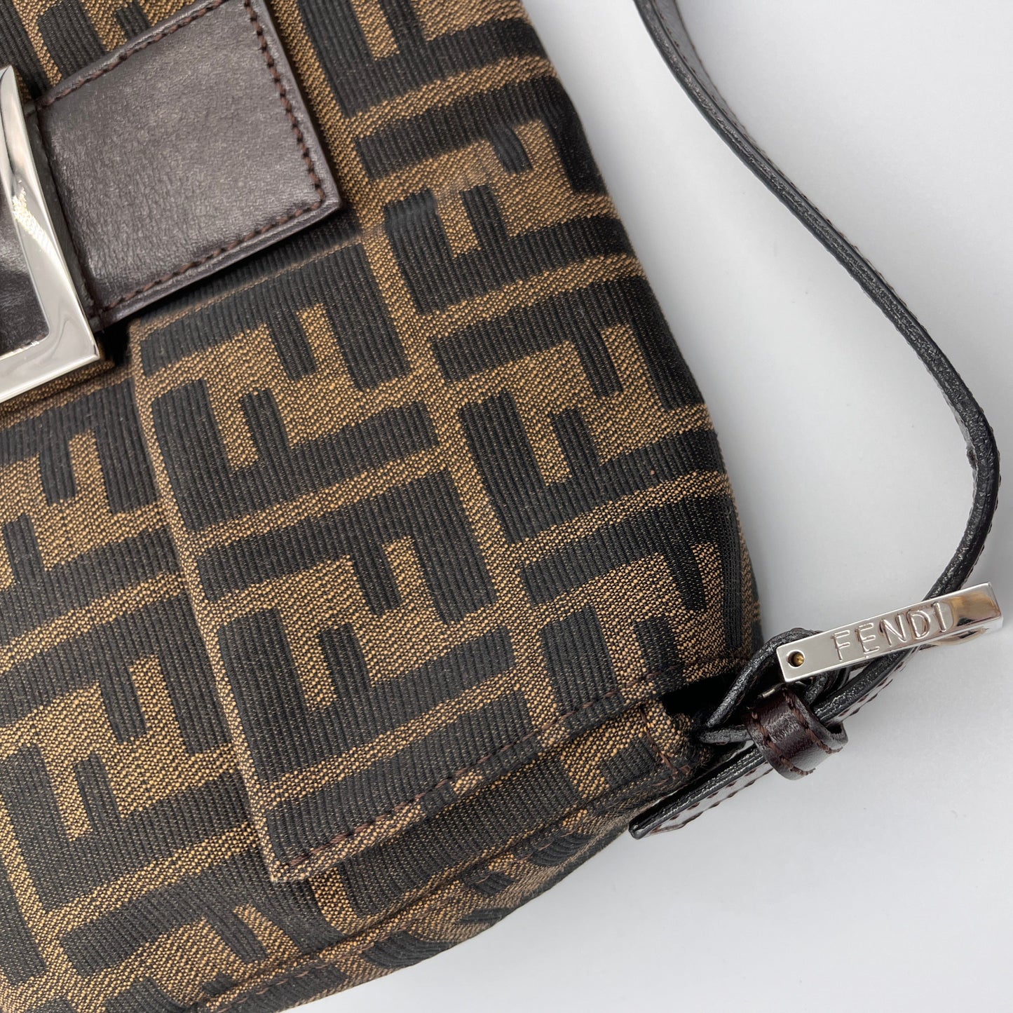 Fendi Vintage Zucca Baguette Shoulder Bag