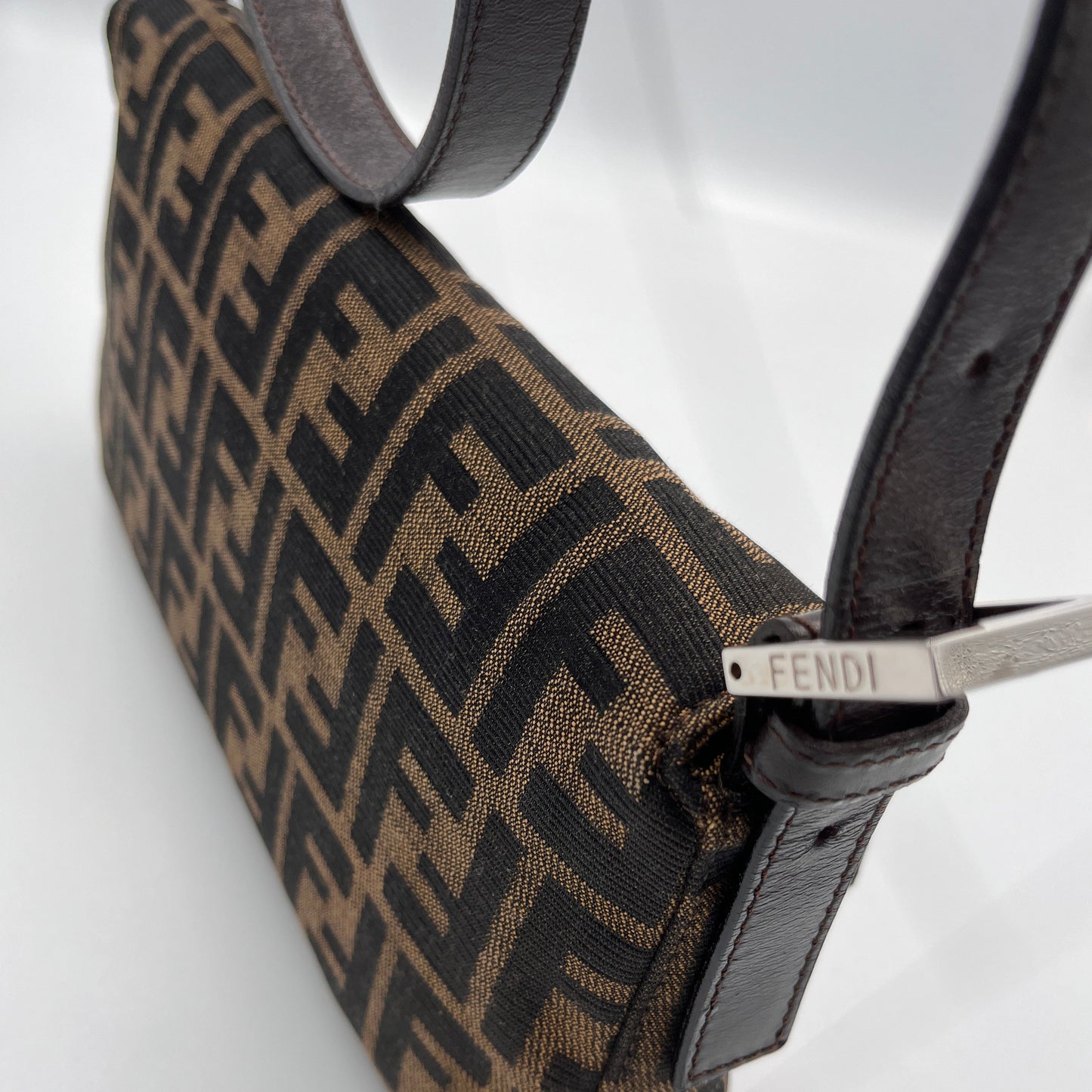 Fendi Vintage Zucca Baguette Shoulder Bag