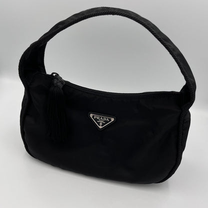 Prada Nylon Handbag With Tassel