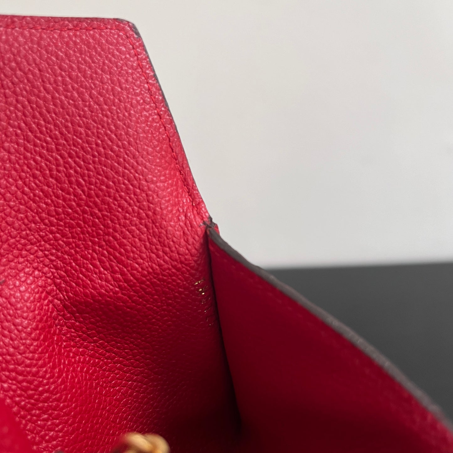 Louis Vuitton Red Empreinte Leather Cles Coin Purse