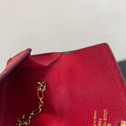 Louis Vuitton Red Empreinte Leather Cles Coin Purse